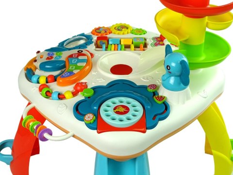 Stolik Edukacyjny Zjeżdżalnia Dla Piłeczek Pianinko Kosz Koła Zębate LEAN Toys Stolik Edukacyjny Zjeżdżalnia Dla Piłeczek Pianinko Kosz Koła Zębate LEAN Toys