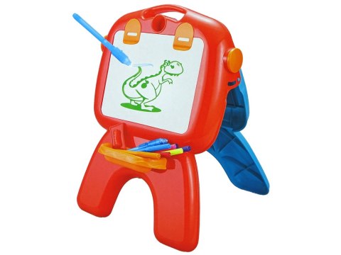 Tablica Dwustronna Kredowa Pisaki Stojąca Projektor Obrazki Czerwona LEAN Toys Tablica Dwustronna Kredowa Pisaki Stojąca Projektor Obrazki Czerwona LEAN Toys