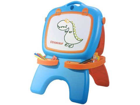 Tablica Dwustronna Magnetyczna Kredowa Niebiesko Czerwona Szablony LEAN Toys Tablica Dwustronna Magnetyczna Kredowa Niebiesko Czerwona Szablony LEAN Toys