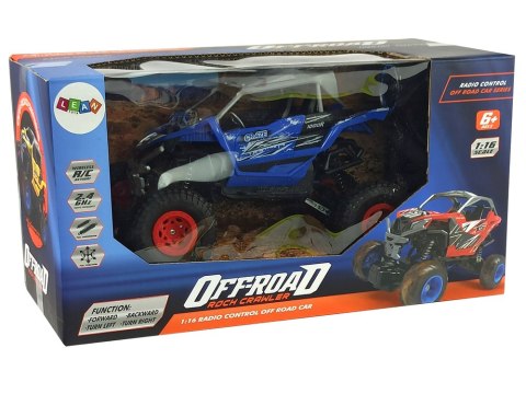 Terenowe Auto Off- Road Zdalnie Sterowane 2,4 GHz 1:16 Niebieskie LEAN Toys Terenowe Auto Off- Road Zdalnie Sterowane 2,4 GHz 1:16 Niebieskie LEAN Toys
