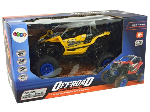 Terenowe Auto Off- Road Zdalnie Sterowane 2,4 GHz 1:16 Żółte LEAN Toys Terenowe Auto Off- Road Zdalnie Sterowane 2,4 GHz 1:16 Żółte LEAN Toys