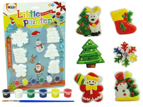 Zestaw Odlewy Gipsowe Do Malowania Farby Święta Choinka Bałwan LEAN Toys Zestaw Odlewy Gipsowe Do Malowania Farby Święta Choinka Bałwan LEAN Toys