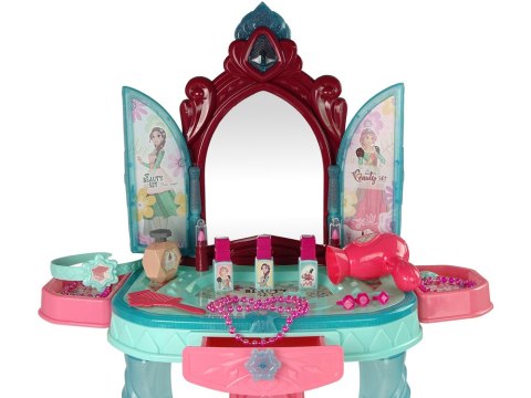 Zestaw Piękności Toaletka z Lustrem Światła Dźwięk Biżuteria Ciemny Róż LEAN Toys Zestaw Piękności Toaletka z Lustrem Światła Dźwięk Biżuteria Ciemny Róż LEAN Toys