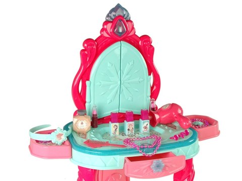 Zestaw Piękności Toaletka z Lustrem Światła Dźwięk Biżuteria Różowa LEAN Toys Zestaw Piękności Toaletka z Lustrem Światła Dźwięk Biżuteria Różowa LEAN Toys