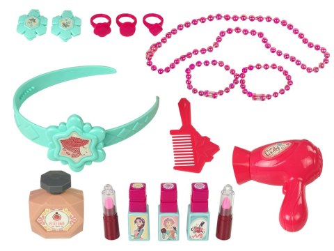 Zestaw Piękności Toaletka z Lustrem Światła Dźwięk Biżuteria Różowa LEAN Toys Zestaw Piękności Toaletka z Lustrem Światła Dźwięk Biżuteria Różowa LEAN Toys