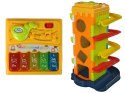 Zjeżdżalnia Piłeczek Blok Edukacyjny Sorter z Pianinkiem LEAN Toys