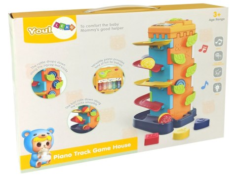 Zjeżdżalnia Piłeczek Blok Edukacyjny Sorter z Pianinkiem LEAN Toys Zjeżdżalnia Piłeczek Blok Edukacyjny Sorter z Pianinkiem LEAN Toys