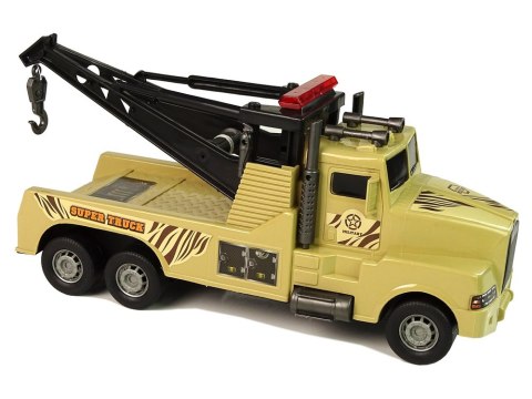 Auto Ciężarówka Holownik Pomoc Drogowa 1:10 Lina Wojskowy Brązowy LEAN Toys Auto Ciężarówka Holownik Pomoc Drogowa 1:10 Lina Wojskowy Brązowy LEAN Toys