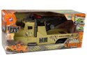 Auto Ciężarówka Holownik Pomoc Drogowa 1:10 Lina Wojskowy Brązowy LEAN Toys