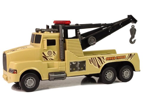 Auto Ciężarówka Holownik Pomoc Drogowa 1:10 Lina Wojskowy Brązowy LEAN Toys Auto Ciężarówka Holownik Pomoc Drogowa 1:10 Lina Wojskowy Brązowy LEAN Toys