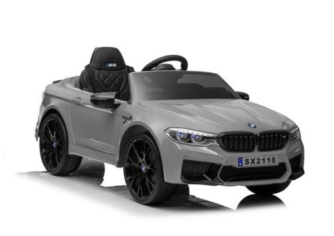 Auto Na Akumulator BMW M5 Srebrny Lakierowany LEAN CARS Auto Na Akumulator BMW M5 Srebrny Lakierowany LEAN CARS