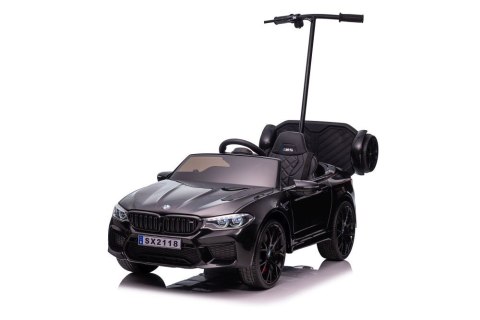 Auto Na Akumulator BMW M5 Z Platformą Dla Rodzica Czarne Lakierowane LEAN CARS Auto Na Akumulator BMW M5 Z Platformą Dla Rodzica Czarne Lakierowane LEAN CARS