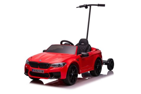Auto Na Akumulator BMW M5 Z Platformą Dla Rodzica Czerwone Lakierowane LEAN CARS Auto Na Akumulator BMW M5 Z Platformą Dla Rodzica Czerwone Lakierowane LEAN CARS