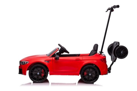 Auto Na Akumulator BMW M5 Z Platformą Dla Rodzica Czerwone Lakierowane LEAN CARS Auto Na Akumulator BMW M5 Z Platformą Dla Rodzica Czerwone Lakierowane LEAN CARS