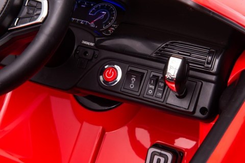 Auto Na Akumulator BMW M5 Z Platformą Dla Rodzica Czerwone Lakierowane LEAN CARS Auto Na Akumulator BMW M5 Z Platformą Dla Rodzica Czerwone Lakierowane LEAN CARS