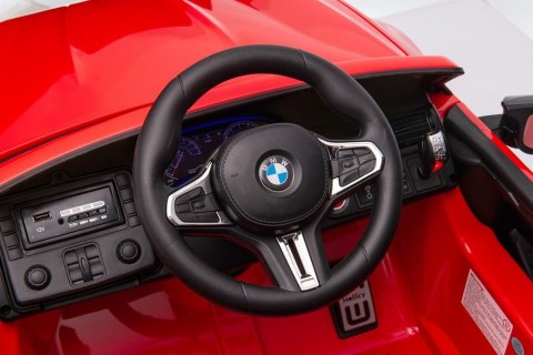 Auto Na Akumulator BMW M5 Z Platformą Dla Rodzica Czerwone Lakierowane LEAN CARS Auto Na Akumulator BMW M5 Z Platformą Dla Rodzica Czerwone Lakierowane LEAN CARS