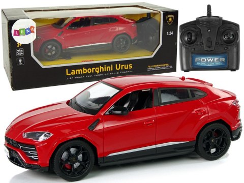 Auto R/C 1:24 Lamborghini Urus Czerwony 2.4 G Światła LEAN Toys Auto R/C 1:24 Lamborghini Urus Czerwony 2.4 G Światła LEAN Toys