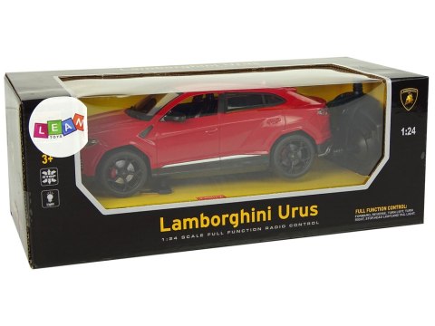 Auto R/C 1:24 Lamborghini Urus Czerwony 2.4 G Światła LEAN Toys Auto R/C 1:24 Lamborghini Urus Czerwony 2.4 G Światła LEAN Toys