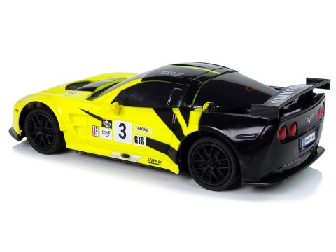 Auto Sportowe R/C 1:24 Corvette Żółte C6.R 2.4 G Światła LEAN Toys Auto Sportowe R/C 1:24 Corvette Żółte C6.R 2.4 G Światła LEAN Toys