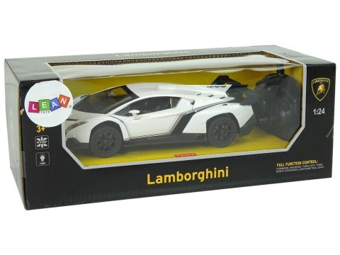Auto Sportowe R/C 1:24 Lamborghini Veneno Białe 2.4 G Światła LEAN Toys Auto Sportowe R/C 1:24 Lamborghini Veneno Białe 2.4 G Światła LEAN Toys