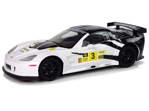 Auto Sportowe Wyścigowe R/C 1:18 Corvette C6.R Biały 2.4 G Światła LEAN Toys Auto Sportowe Wyścigowe R/C 1:18 Corvette C6.R Biały 2.4 G Światła LEAN Toys