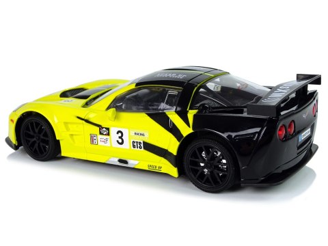 Auto Sportowe Wyścigowe R/C 1:18 Corvette C6.R Żółty 2.4 G Światła LEAN Toys Auto Sportowe Wyścigowe R/C 1:18 Corvette C6.R Żółty 2.4 G Światła LEAN Toys