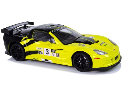 Auto Sportowe Wyścigowe R/C 1:18 Corvette C6.R Żółty 2.4 G Światła LEAN Toys Auto Sportowe Wyścigowe R/C 1:18 Corvette C6.R Żółty 2.4 G Światła LEAN Toys