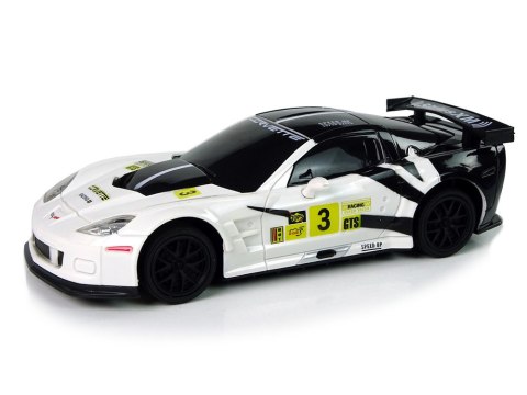 Auto Sportowe Wyścigowe R/C 1:24 Corvette C6.R Biały 2.4 G Światła LEAN Toys Auto Sportowe Wyścigowe R/C 1:24 Corvette C6.R Biały 2.4 G Światła LEAN Toys