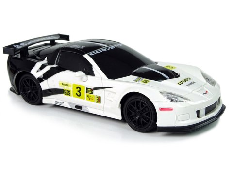 Auto Sportowe Wyścigowe R/C 1:24 Corvette C6.R Biały 2.4 G Światła LEAN Toys Auto Sportowe Wyścigowe R/C 1:24 Corvette C6.R Biały 2.4 G Światła LEAN Toys