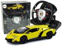 Auto Zdalnie Sterowane Lamborghini Veneno Żółte 2,4 G Pilot Kierownica Dźwięk Światła LEAN Toys