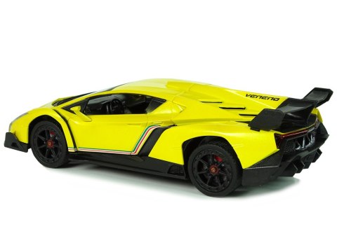 Auto Zdalnie Sterowane Lamborghini Veneno Żółte 2,4 G Pilot Kierownica Dźwięk Światła LEAN Toys Auto Zdalnie Sterowane Lamborghini Veneno Żółte 2,4 G Pilot Kierownica Dźwięk Światła LEAN Toys