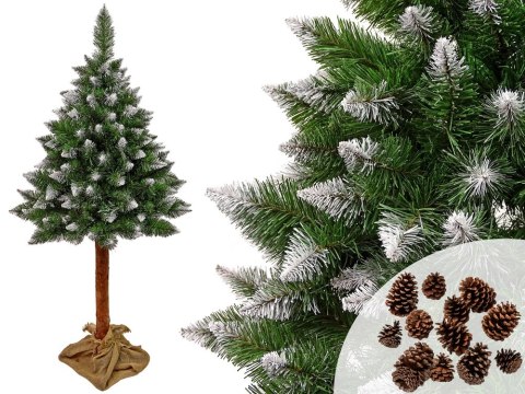 Choinka Sosna Diamentowa 3D na Pniu 180cm Śnieg Brokat LEAN Choinka Sosna Diamentowa 3D na Pniu 180cm Śnieg Brokat LEAN