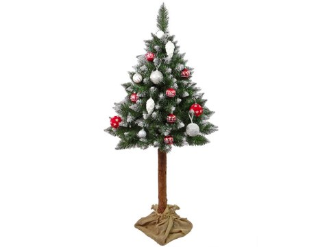 Choinka Sosna Diamentowa 3D na Pniu 180cm Śnieg Brokat LEAN Choinka Sosna Diamentowa 3D na Pniu 180cm Śnieg Brokat LEAN