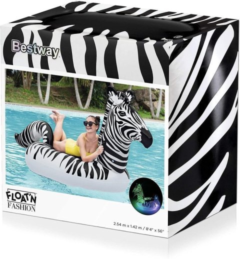 Dmuchany Materac Zebra LED 254 x 142 cm Bestway 41406 Bestway Dmuchany Materac Zebra LED 254 x 142 cm Bestway 41406 Bestway