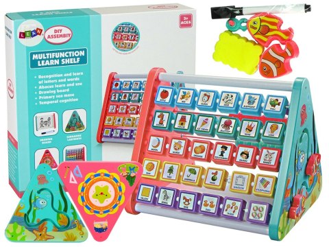 Edukacyjna Półka Trójkąt Liczydło Litery Przedmioty Zwierzęta LEAN Toys Edukacyjna Półka Trójkąt Liczydło Litery Przedmioty Zwierzęta LEAN Toys