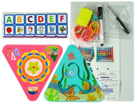 Edukacyjna Półka Trójkąt Liczydło Litery Przedmioty Zwierzęta LEAN Toys Edukacyjna Półka Trójkąt Liczydło Litery Przedmioty Zwierzęta LEAN Toys