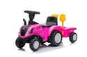 Jeździk Traktor New Holland 658T Różowy LEAN CARS