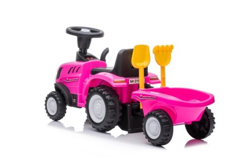 Jeździk Traktor New Holland 658T Różowy LEAN CARS Jeździk Traktor New Holland 658T Różowy LEAN CARS