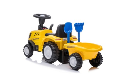 Jeździk Traktor New Holland 658T Żółty LEAN CARS Jeździk Traktor New Holland 658T Żółty LEAN CARS