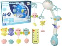 Karuzela Do Łóżeczka Projektor Pilot Melodie Odgłosy Zwierząt Niebieski LEAN Toys