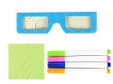 Magiczna Podświetlana Tablica 3D Okulary Niebieska LEAN Toys