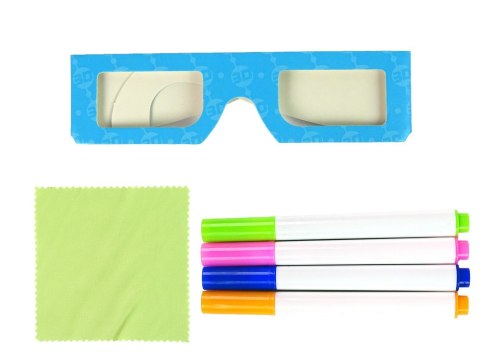 Magiczna Podświetlana Tablica 3D Okulary Niebieska LEAN Toys Magiczna Podświetlana Tablica 3D Okulary Niebieska LEAN Toys