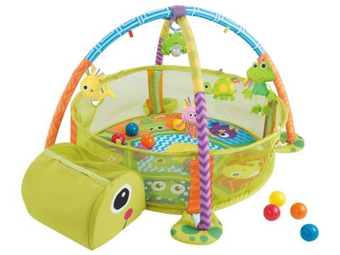Mata Edukacyjna Żółw Kojec Piłeczki Dla Maluszka LEAN Toys Mata Edukacyjna Żółw Kojec Piłeczki Dla Maluszka LEAN Toys