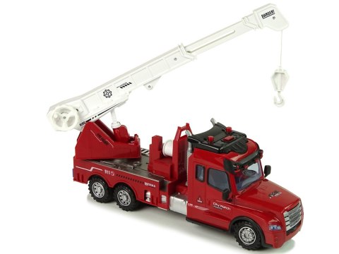 Zdalnie Sterowana Straż Pożarna Pilot 2,4G Światła Dźwięki Dźwig Czerwony LEAN Toys Zdalnie Sterowana Straż Pożarna Pilot 2,4G Światła Dźwięki Dźwig Czerwony LEAN Toys