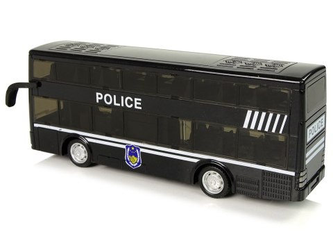 Autobus Policyjny Dwupiętrowy Czarny z Napędem Frykcyjnym LEAN Toys Autobus Policyjny Dwupiętrowy Czarny z Napędem Frykcyjnym LEAN Toys