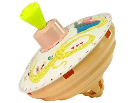 Bączek Do Kręcenia Zabawka Roszpunka Żółty Metalowy LEAN Toys Bączek Do Kręcenia Zabawka Roszpunka Żółty Metalowy LEAN Toys