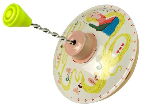 Bączek Do Kręcenia Zabawka Roszpunka Żółty Metalowy LEAN Toys Bączek Do Kręcenia Zabawka Roszpunka Żółty Metalowy LEAN Toys