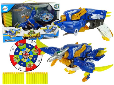 Dinobots 2w1 Dinozaur Pistolet na Strzałki Niebieski Pterosaur Tarcza LEAN Toys Dinobots 2w1 Dinozaur Pistolet na Strzałki Niebieski Pterosaur Tarcza LEAN Toys