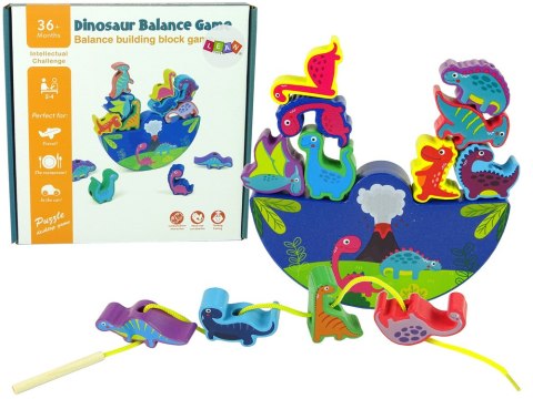 Drewniana Gra Dinosaur Balance Game Dinozaury Zręcznościowa LEAN Toys Drewniana Gra Dinosaur Balance Game Dinozaury Zręcznościowa LEAN Toys