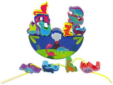 Drewniana Gra Dinosaur Balance Game Dinozaury Zręcznościowa LEAN Toys Drewniana Gra Dinosaur Balance Game Dinozaury Zręcznościowa LEAN Toys